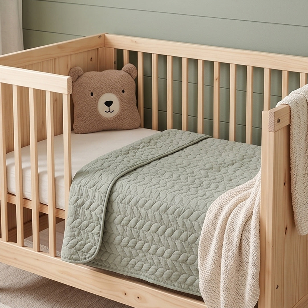 Olive Cloud Soft Quilted Baby Blanket