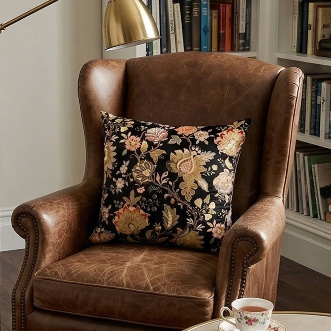 Midnight Bloom Luxe Cushion Cover - Set of 2